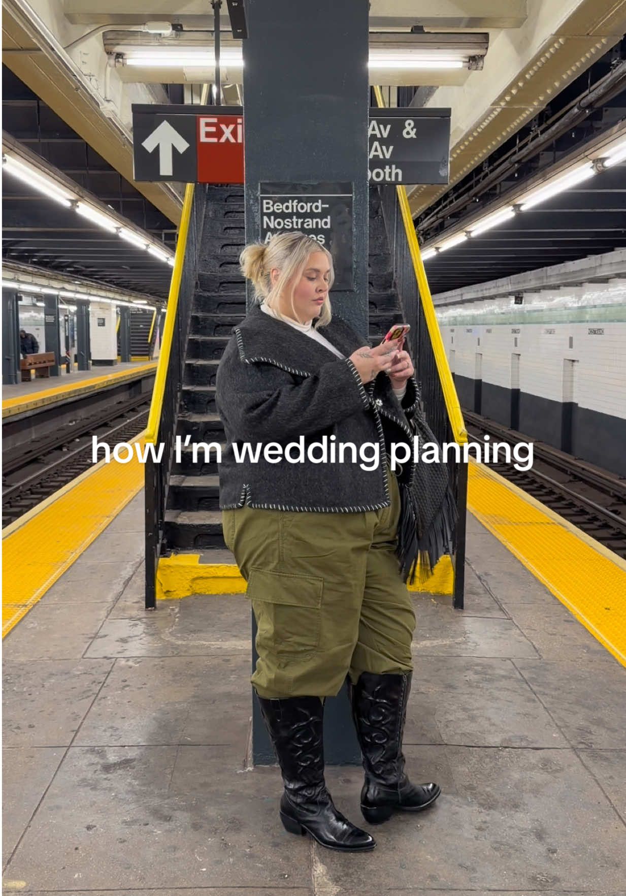 TikTok post by @theabbybible for The Knot. Caption reads: [...] wedding planning in the other with @The Knot....