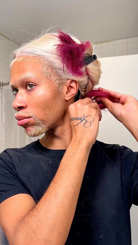 Instagram post by @alfredlewislll for Sebastian Professional. Caption reads: the bob with this color?! Y’all… I’m in LOVE 😍....