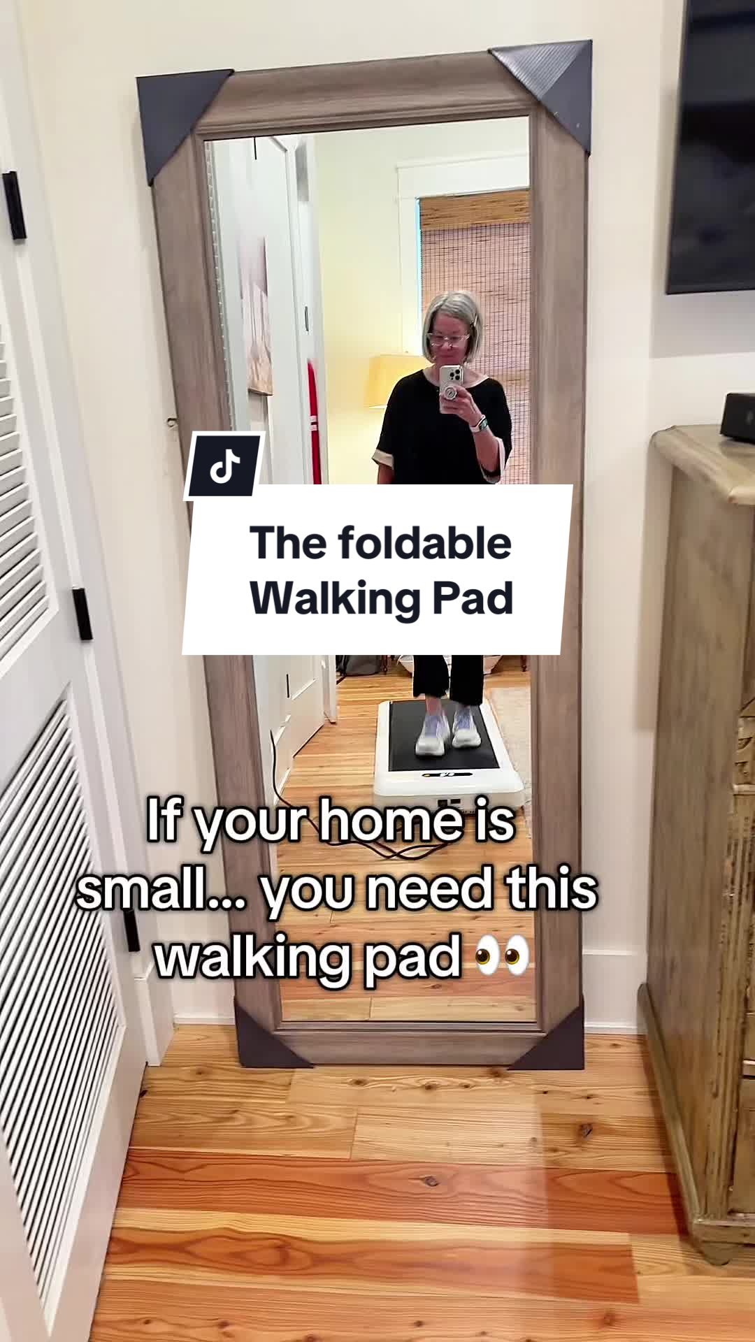 TikTok post by @its.a.dandy for WalkingPad. Caption reads: [...] #spotlightfinds #treadmill #walkingpad....