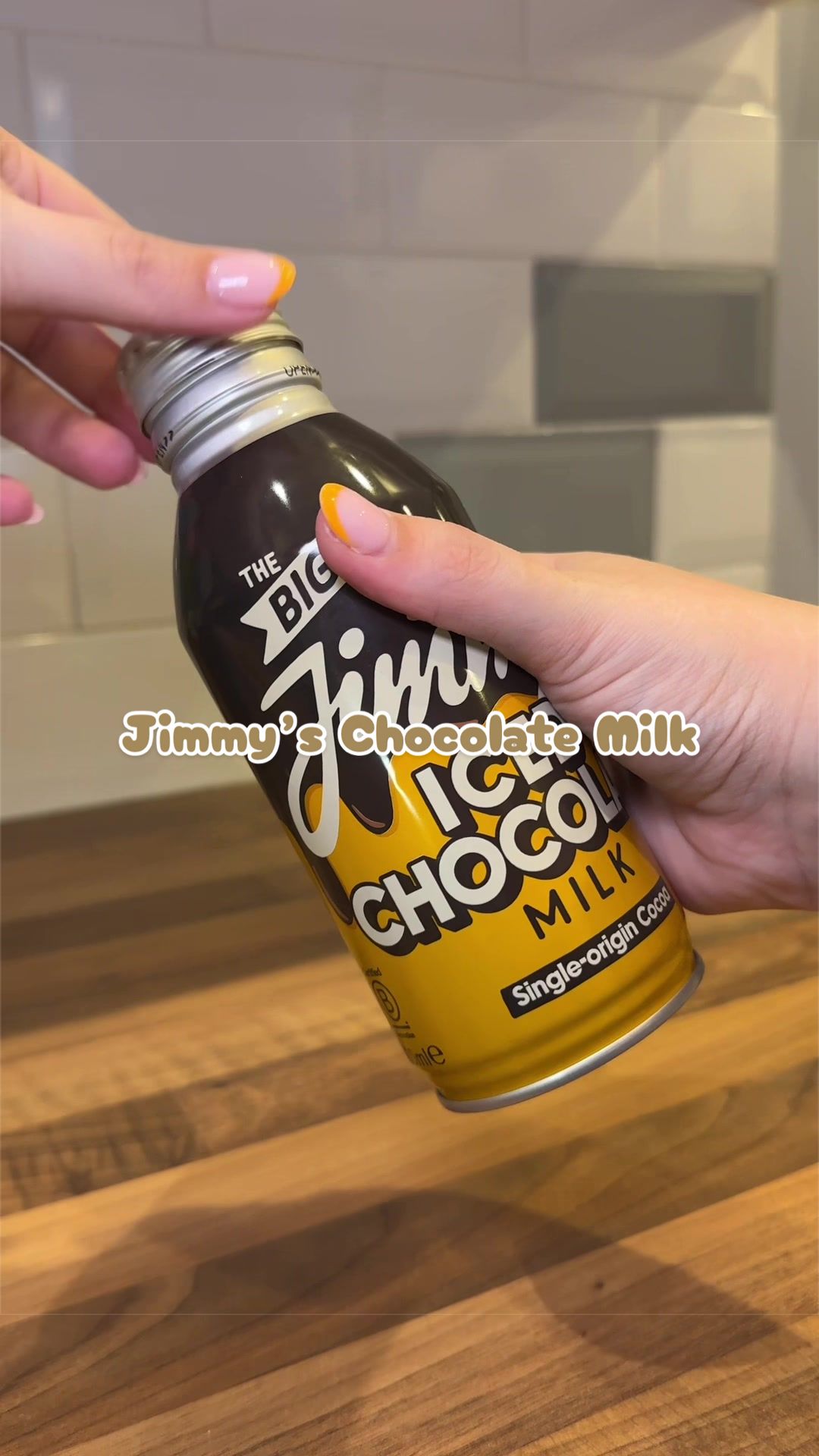 TikTok post by @katiethomas_eats for Jimmy's Iced Coffee. Caption reads: PR 🍫 @Jimmy’s Iced Coffee So excited about the....