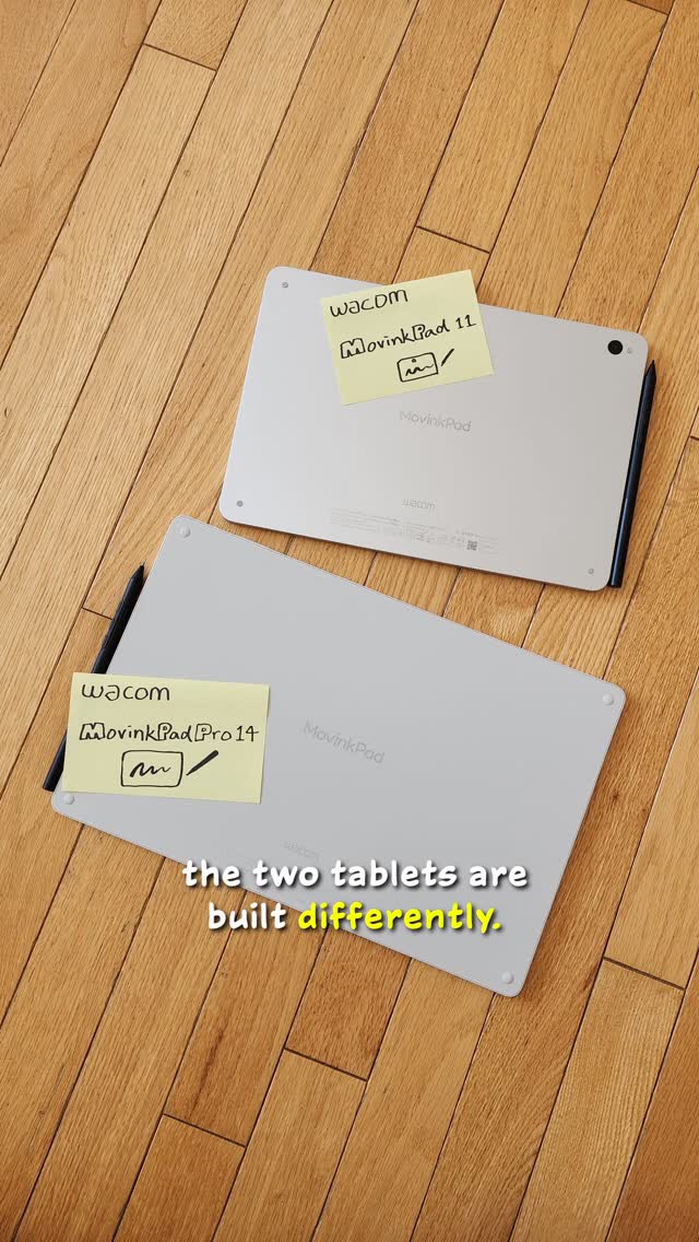 Instagram post by @theonewithbear for Wacom. Caption reads: @theonewithbear puts the Wacom MovinkPad 11 and....