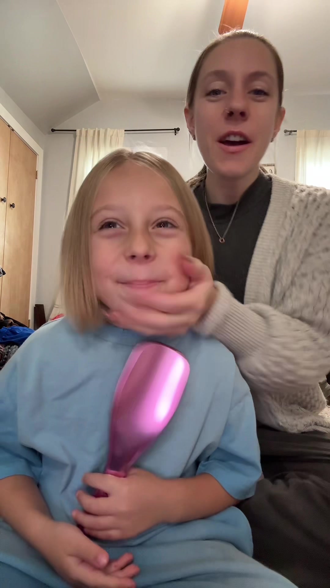 TikTok post by @marissaandrea1 for Tangle Teezer. Caption reads: We finally found a Teagan-approved hairbrush! It....
