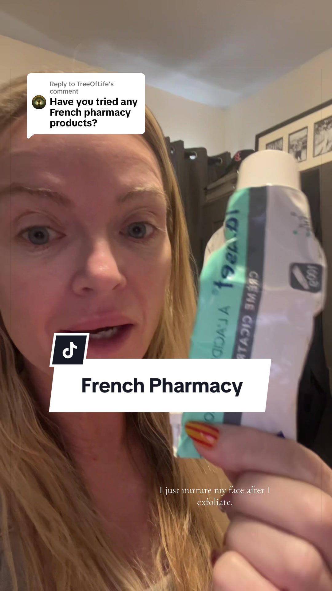 TikTok post by @mayzo_47 for French Pharmacy. Caption reads: [...] @TreeOfLife What do I think about....