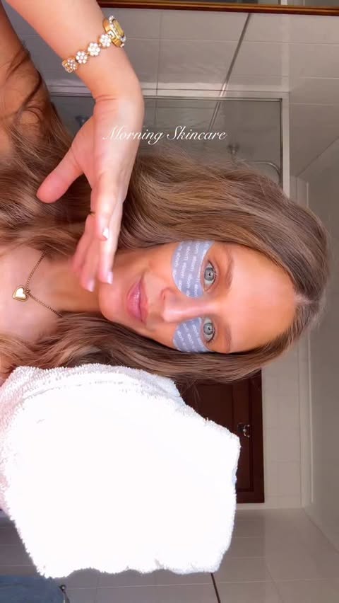 Instagram post by @byemmaleah for Caudalie. Caption reads: [...] 🫢

products
@rhode eye patches*
@caudalie....