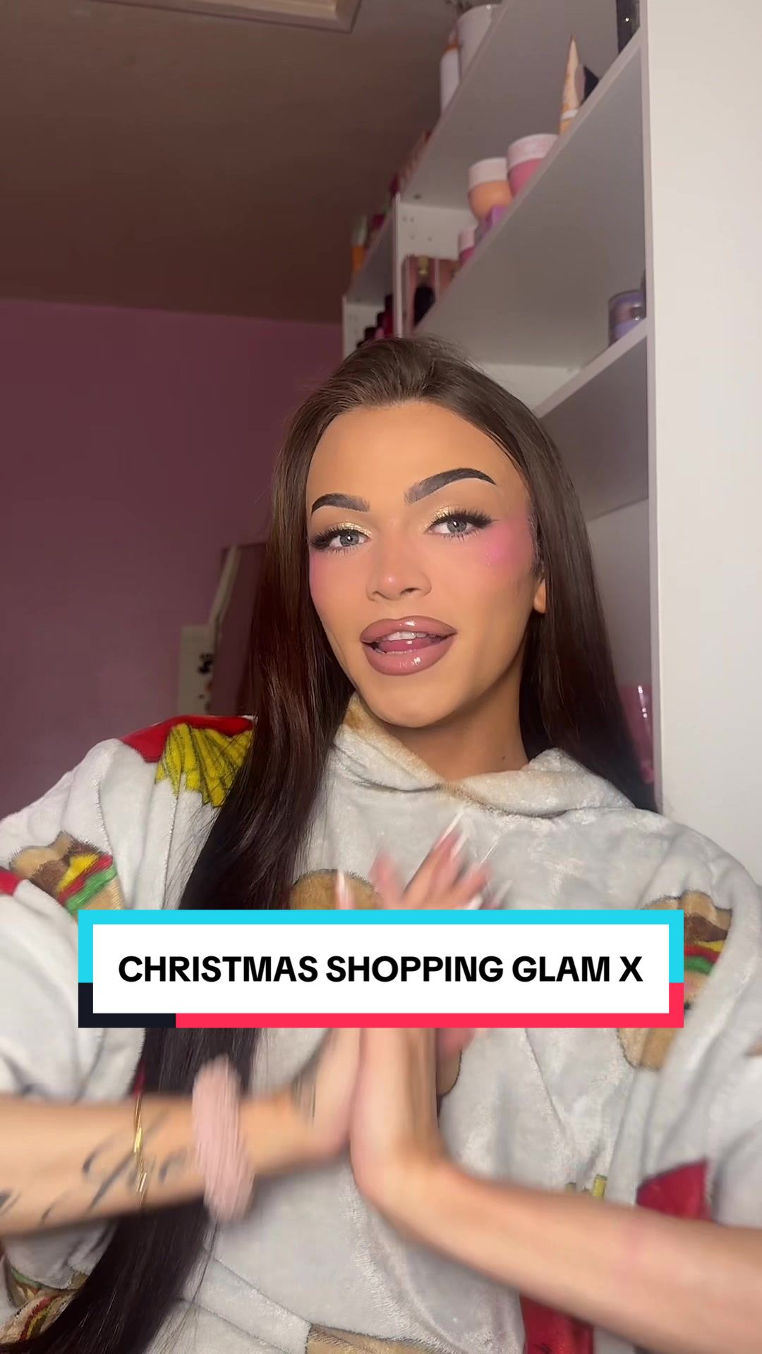 TikTok post by @psmakeup21 for BPerfect Cosmetics. Caption reads: Are you prepared for Christmas ? 🎄 brands used....