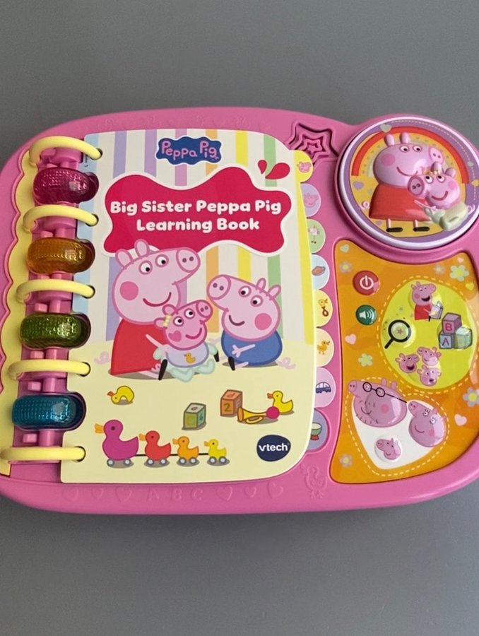 Instagram post by @1navneet.a for VTech Toys USA. Caption reads: My child absolutely loves Big Sister Peppa! This....