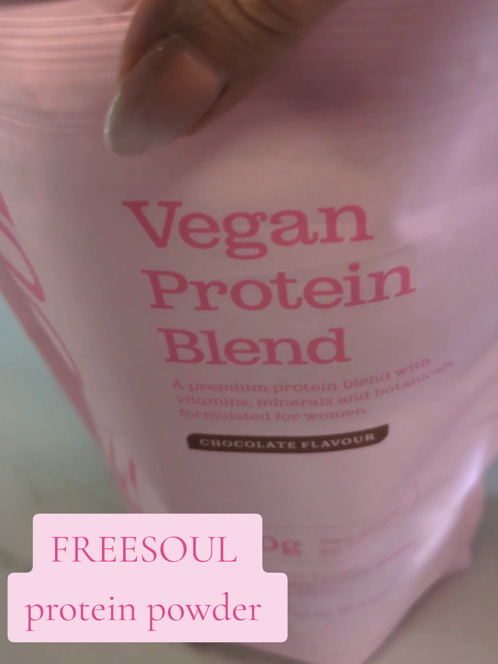 TikTok post by @leannemaryellenwalton for Free Soul. Caption reads: @Free Soul protein powders ALWAYS 😍 If [...].