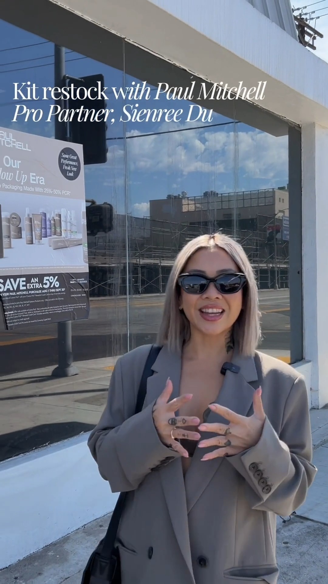 Instagram post by @sienree for Cosmo Prof Beauty. Caption reads: Kit restock just in time for Paris Fashion Week!....