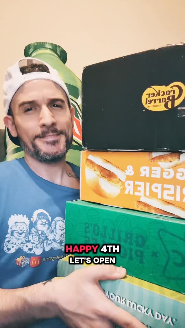 Instagram post by @markie_devo for White Castle. Caption reads: Happy 4th! Unboxing some PR packages!📦

📝Not....
