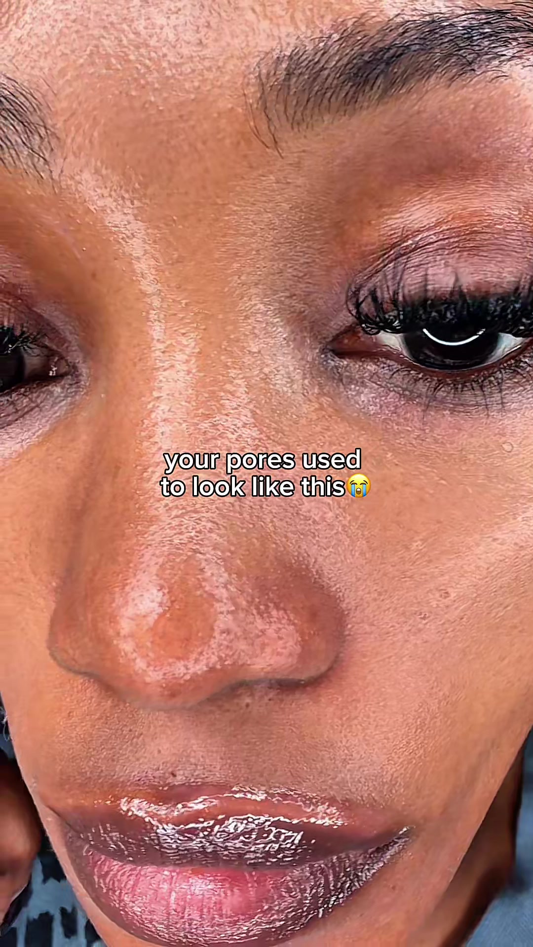 TikTok post by @ohwowitsjenny for Purcell. Caption reads: [...] pores so easily? 👀 Well according to....