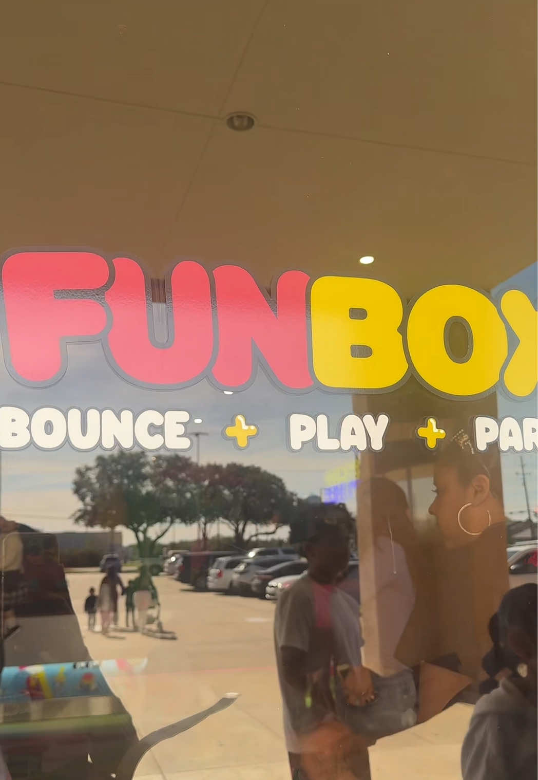 TikTok post by @brenovato1 for Funbox. Caption reads: FUNBOX in Houston, TX = smiles, giggles, and the....