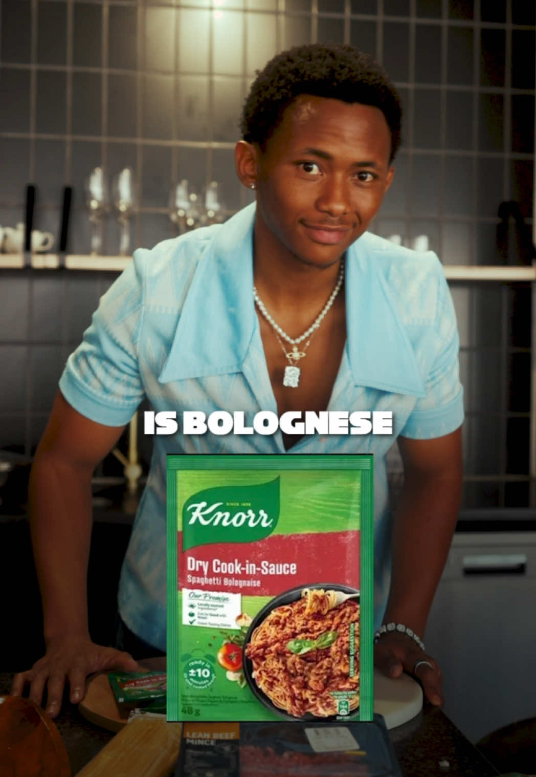 TikTok post by @sishiiofficial for Knorr. Caption reads: [...] love and 👨🏾‍🍳, pick up any of the....