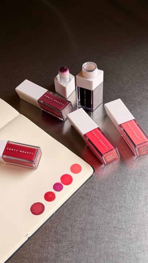 Instagram post by @tach.j for FENTY BEAUTY BY RIHANNA. Caption reads: A buildable blush that doesn’t disappear by the....
