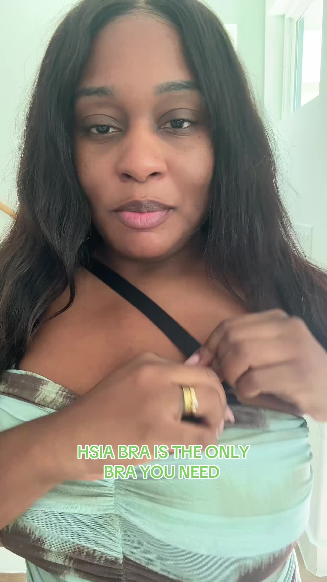 TikTok post by @thegracebreon for HSIA. Caption reads: [...] bra you need is the one with straps 💕....