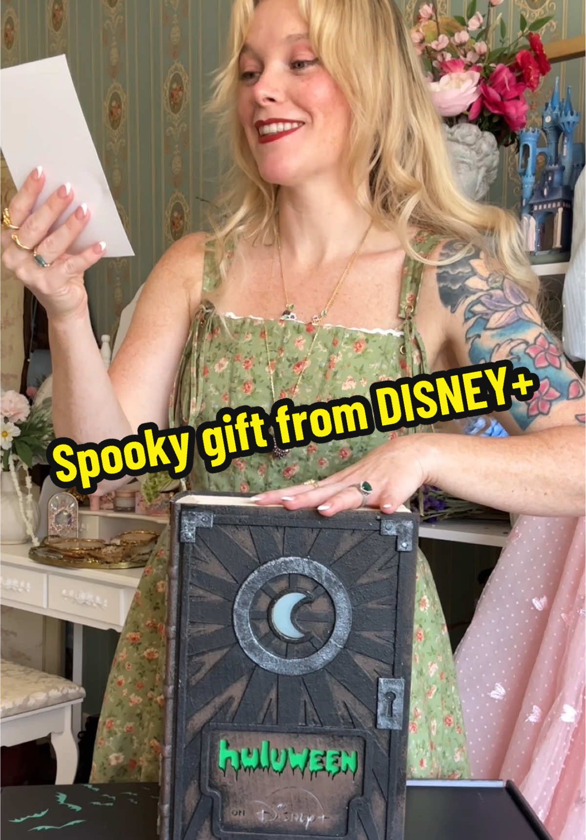 TikTok post by @travelmomoirs for JessaKae. Caption reads: BEST Disney+ PR packaged yet??!! 😲🎃✨( gifted)....