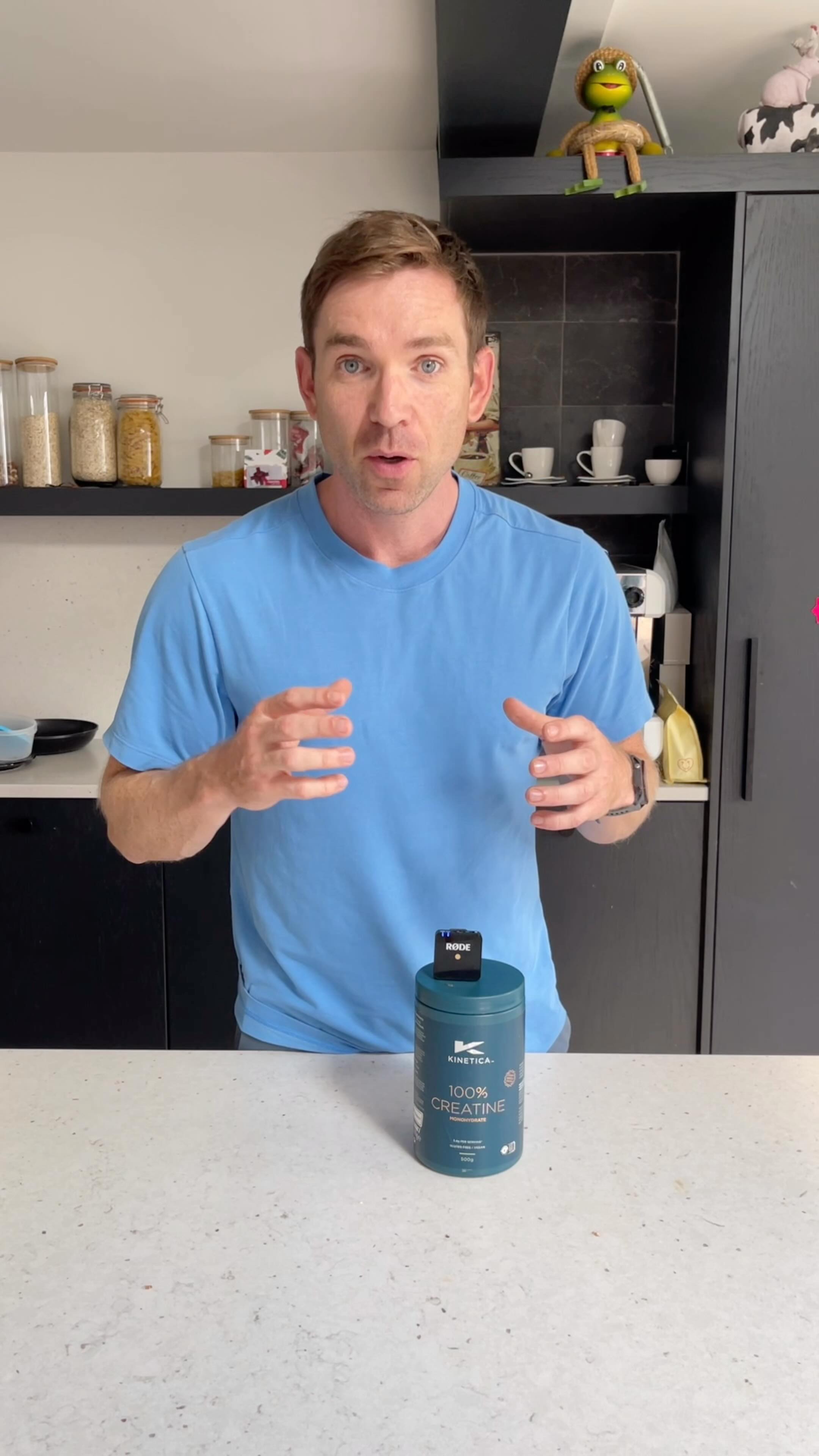 Instagram post by @danieldavey for Kinetica Sports. Caption reads: Creatine questions answered @kinetica_sports #ba.