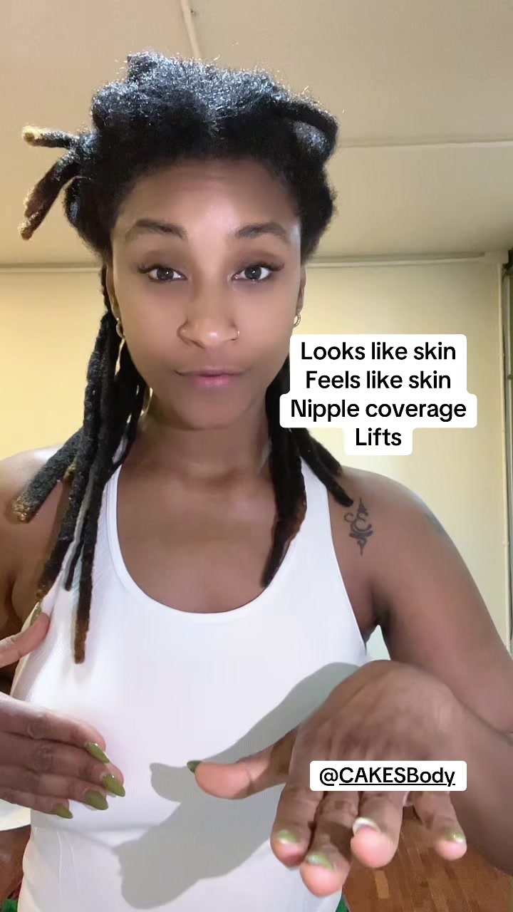 TikTok post by @alexisase for CAKES body. Caption reads: [...] #alexisaseshowcase #comfortable #cakesbody.