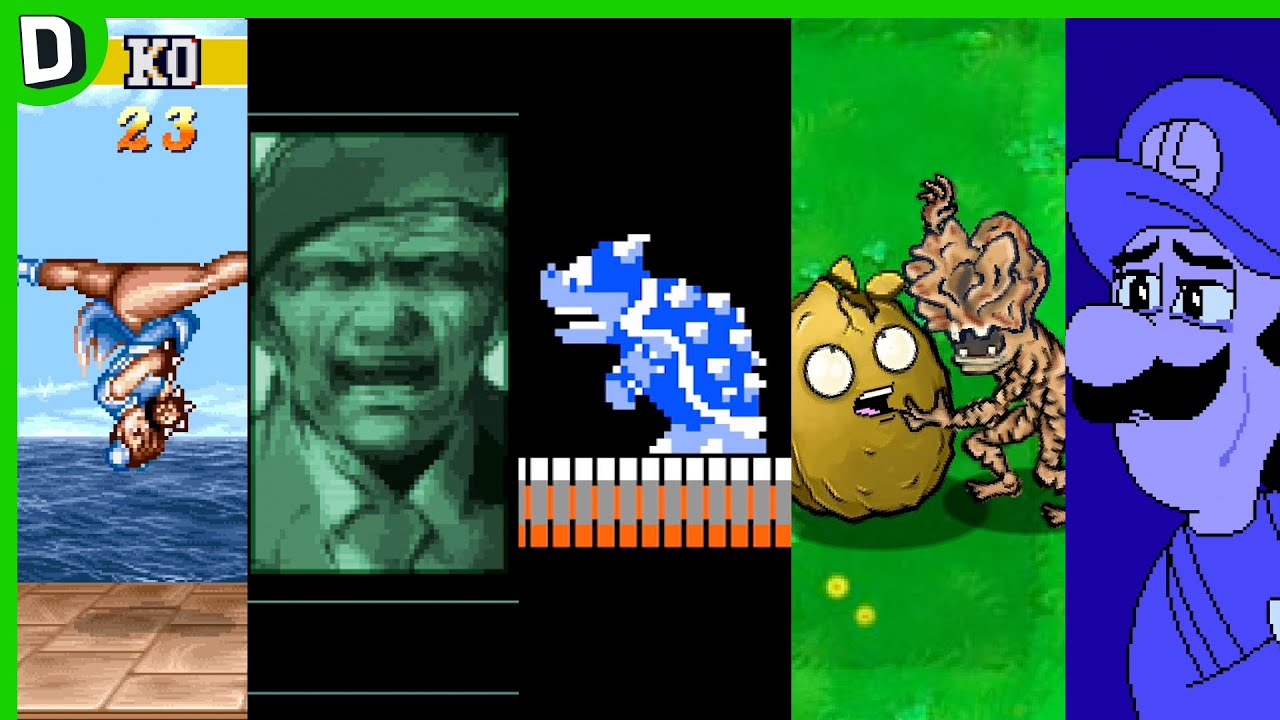 YouTube post by @dorkly for Dropbox. Caption reads: Street Fighter! Plants Vs Zombies! Power-Up Mix....