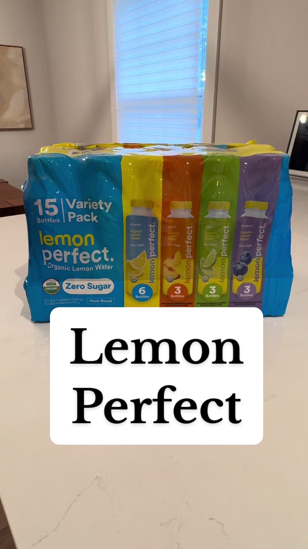TikTok post by @costcotiktok for Lemon Perfect. Caption reads: Hydration just got a glow-up 🍋💧 Lemon Perfect is....