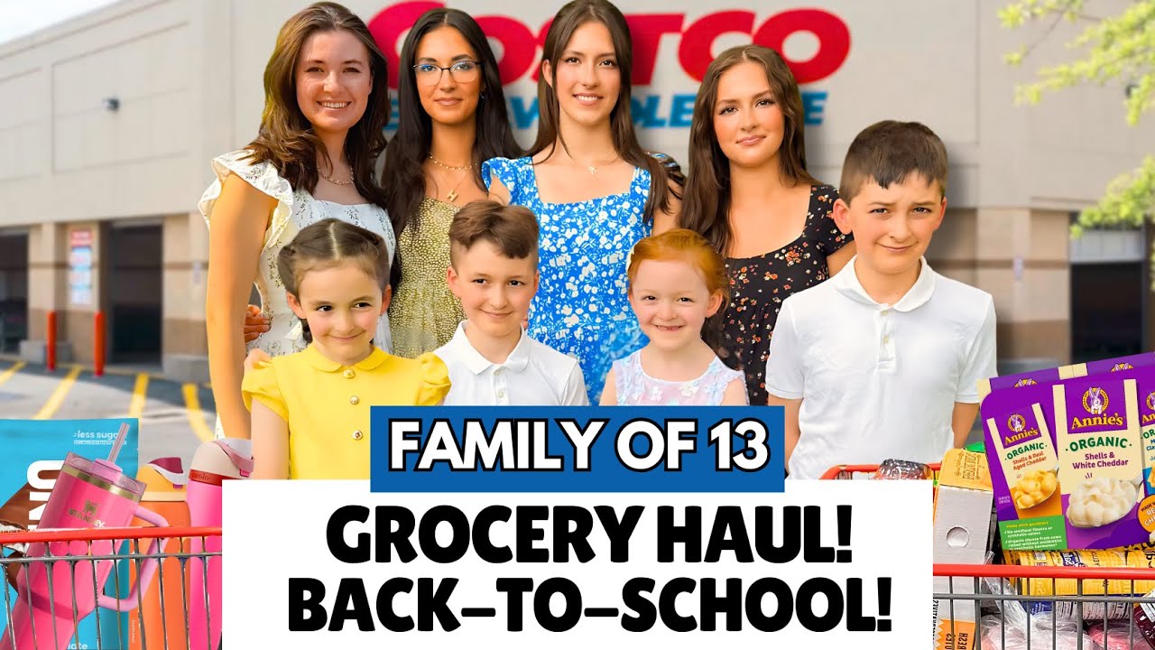 YouTube post by @naturalsimpleliving for Seven Sundays. Caption reads: BACK TO SCHOOL, VACATION & GROCERY SHOPPING WITH 9....