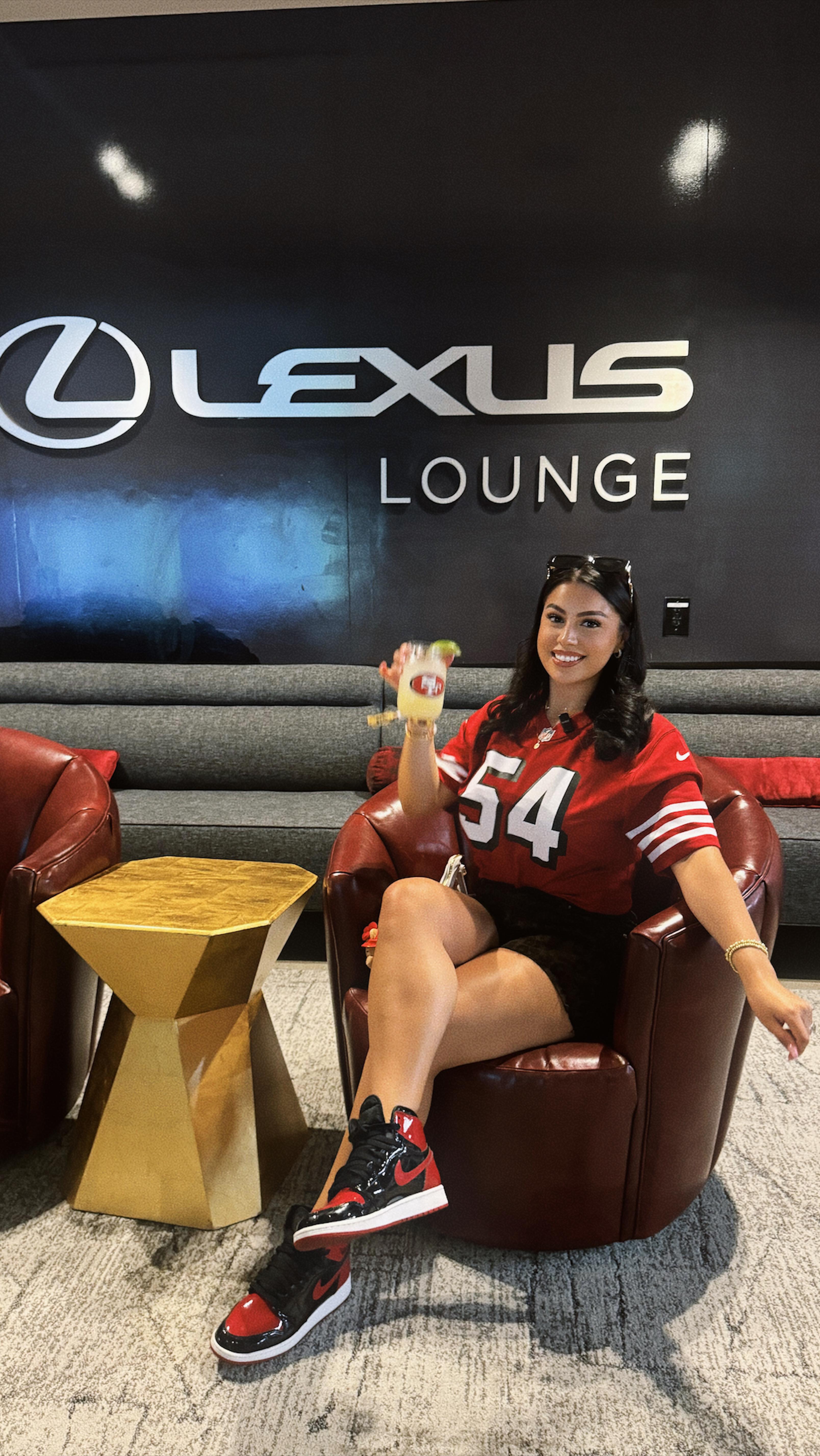 Instagram post by @maribajari for Lexus. Caption reads: Let’s go Niners! Thank you @lexususa for such an....