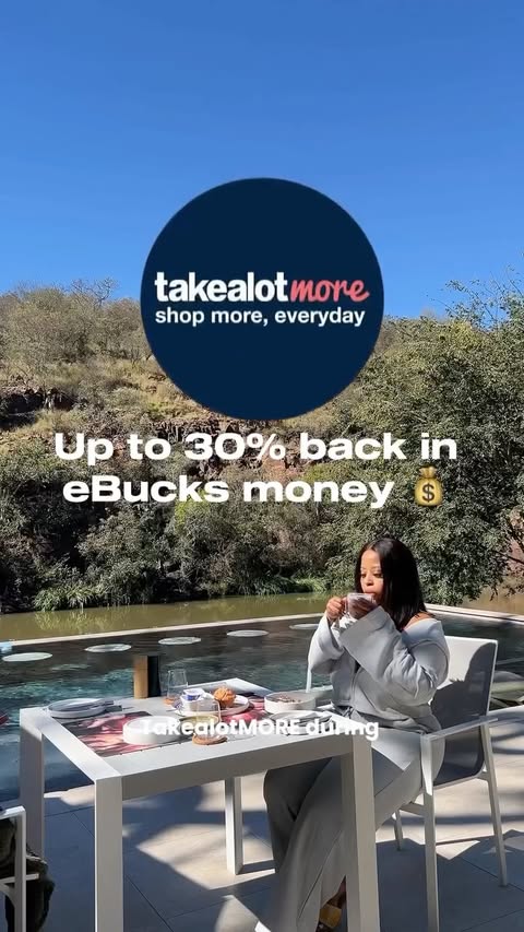 Instagram post by @kgopotjo_lebepe for FNB SA. Caption reads: [...] favourites 💸 Hurry, it’s Takealot’s BIG....
