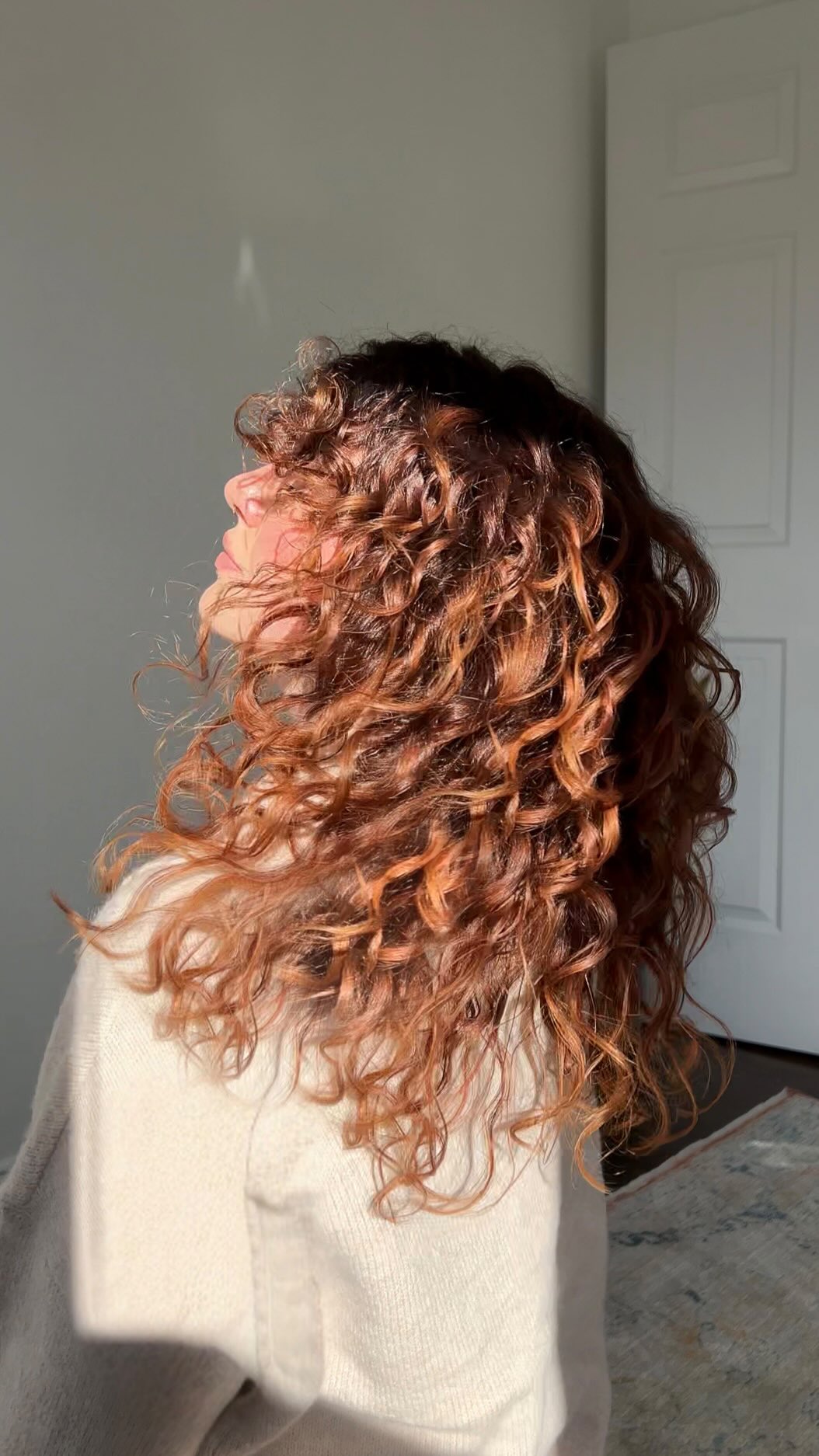 Instagram post by @brittminetti for Fable And Mane. Caption reads: calling all fine haired curlies ☺️ #ad 

this NEW....