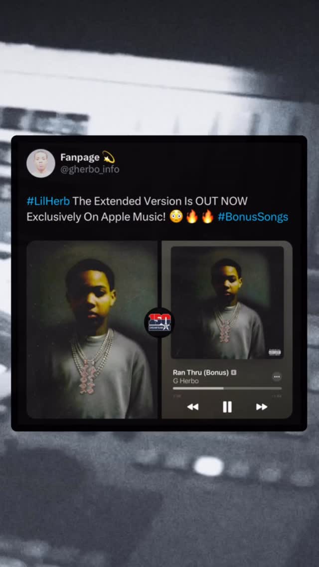Instagram post by @gherbo.info for Apple Music. Caption reads: BONUS SONGS! 🥳🚦 If Your On @applemusic Your Able....