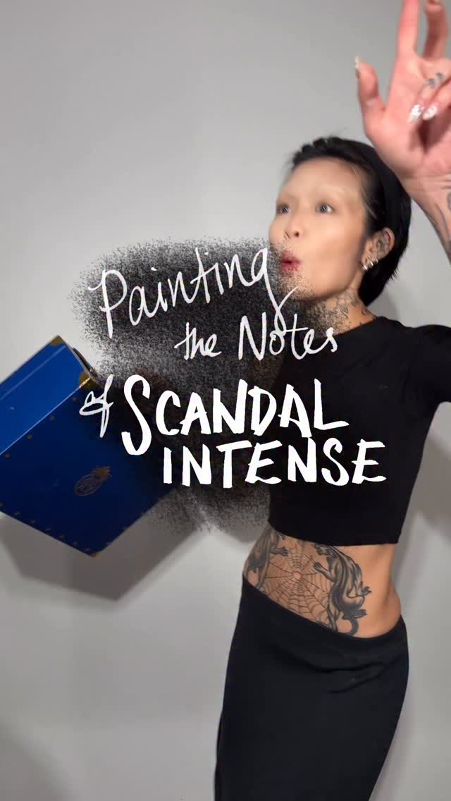 Instagram post by @meicrosoft for JeanPaulGaultier. Caption reads: @jeanpaulgaultier Scandal Intense is more than a....