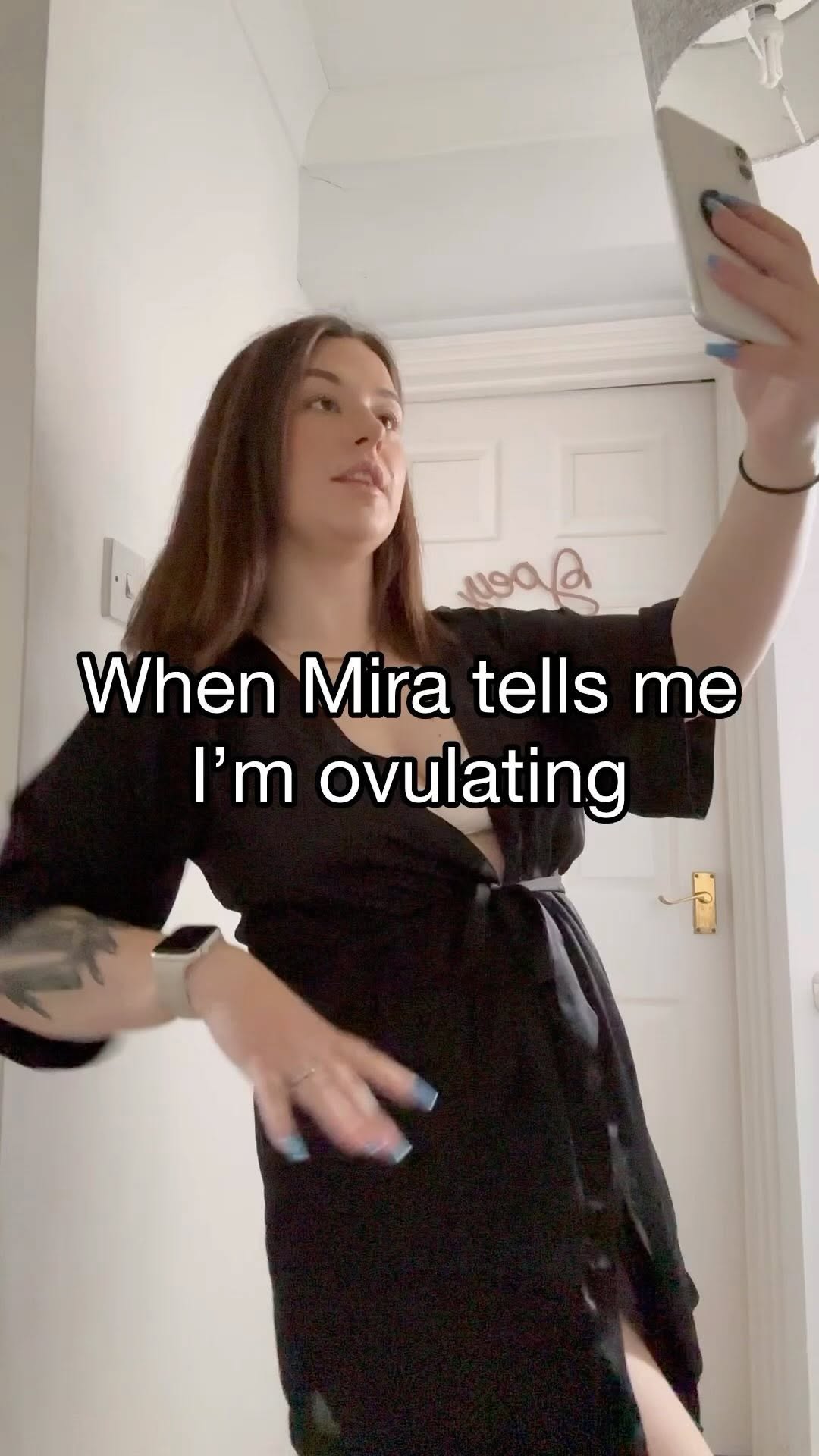 Instagram post by @amberizzo for Mira Fertility. Caption reads: Not ovulating? Get away from me with those come to....