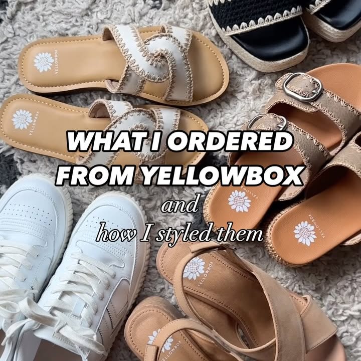Instagram post by an influencer for Yellow Box. Caption reads: [...] these spring arrivals from @yellowbox so....