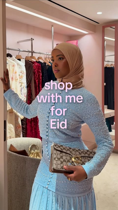 Instagram post by @okayasmin for Selfridges. Caption reads: [...] come shopping with me for Eid at @Selfridges....