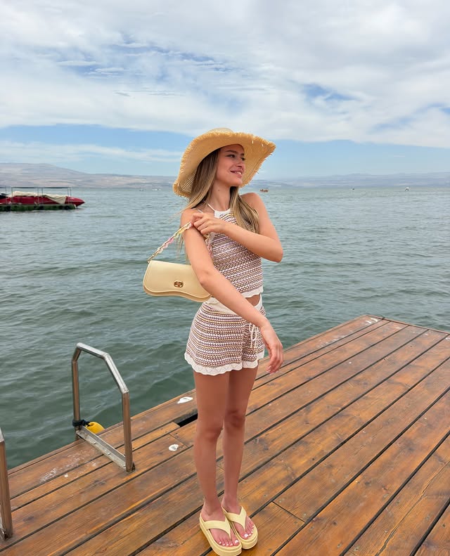 Instagram post by @emily_kuper for ALDO Shoes. Caption reads: In my summer era with @aldoshoes_il 💘🧘‍♀️👙🍉😎....