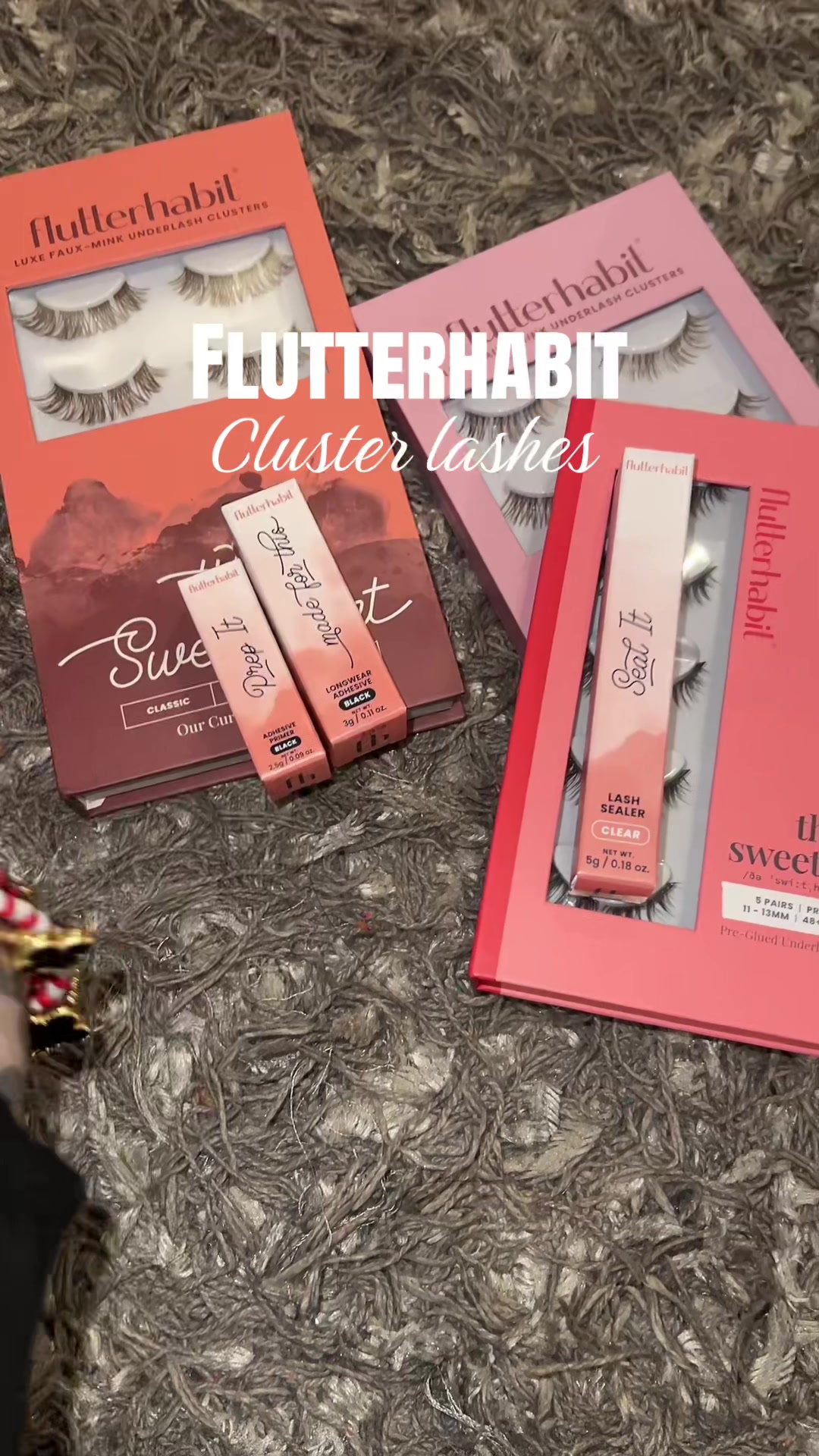 TikTok post by @flawlessbella0 for FlutterHabit. Caption reads: @flutterhabit #flutterhabit #flutterhabitlashes.