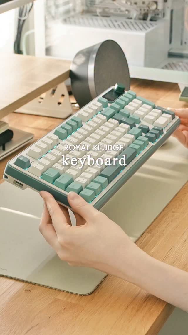 Instagram post by @emmi.games for Royal Kludge. Caption reads: [...] a lot of European languages use). The Royal....