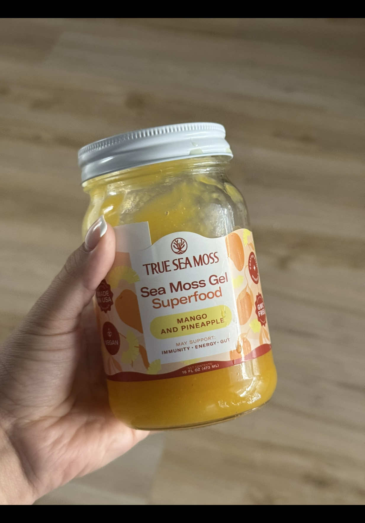 TikTok post by @alexandraelenaa__ for TrueSeaMoss. Caption reads: [...] #naturalglow #wellness @trueseamoss.