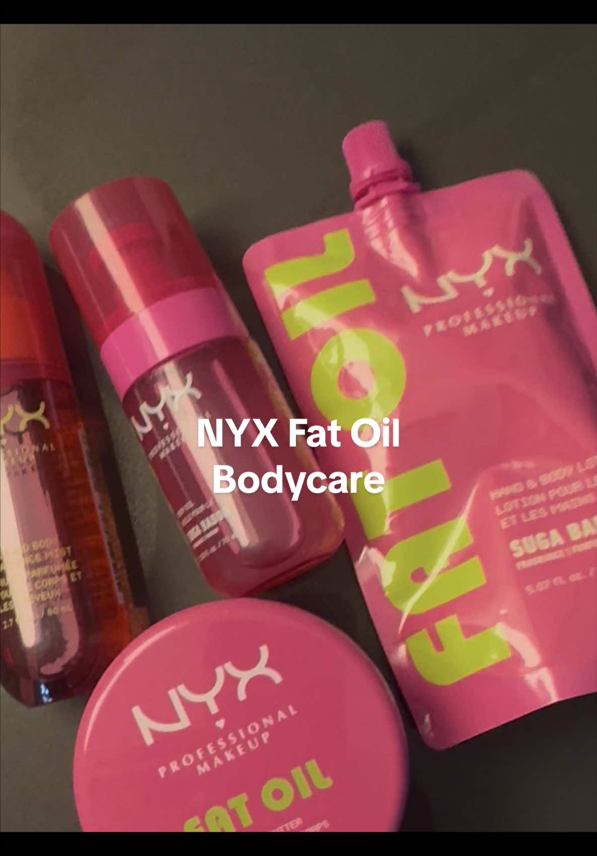 TikTok post by @_stevie_x_ for NYX Professional Makeup HR. Caption reads: @nyxprofessionalmakeup sent me the new fat oil....