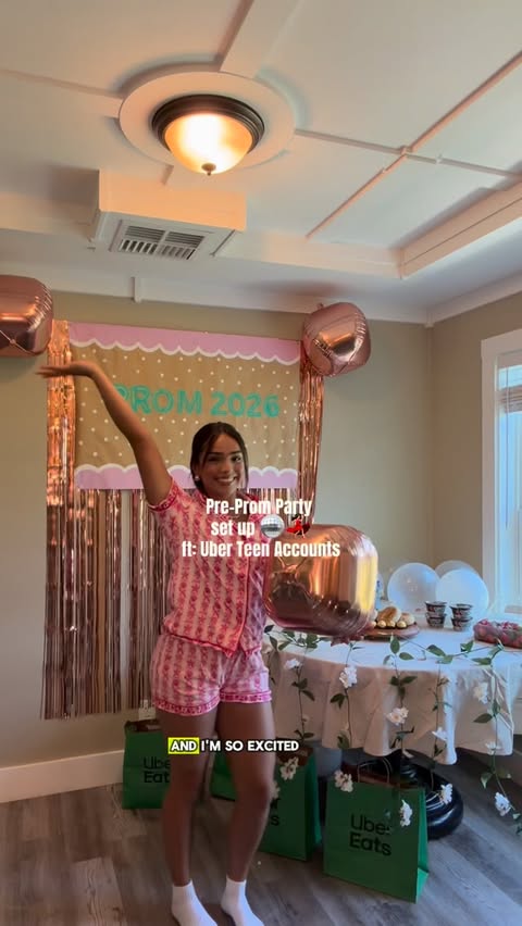 Instagram post by @lizethrobles._ for Uber. Caption reads: Best Pre-Prom Party EVER thanks to Uber Teen....
