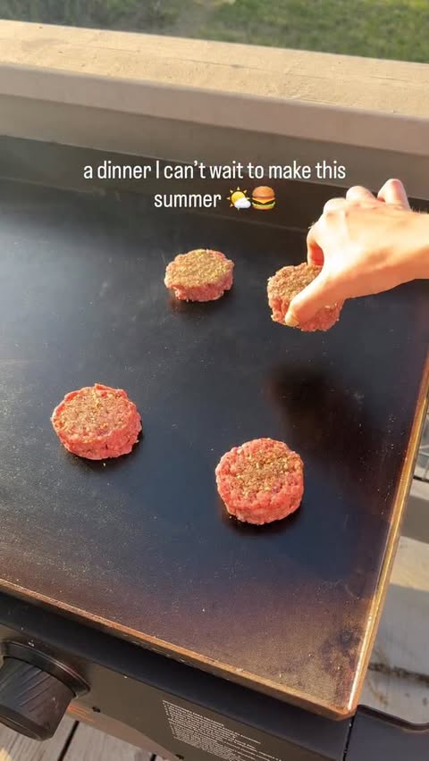 Instagram post by @flourish.kitchen for GoodLife Proteins. Caption reads: Missing the sunshine & these smash burgers a....