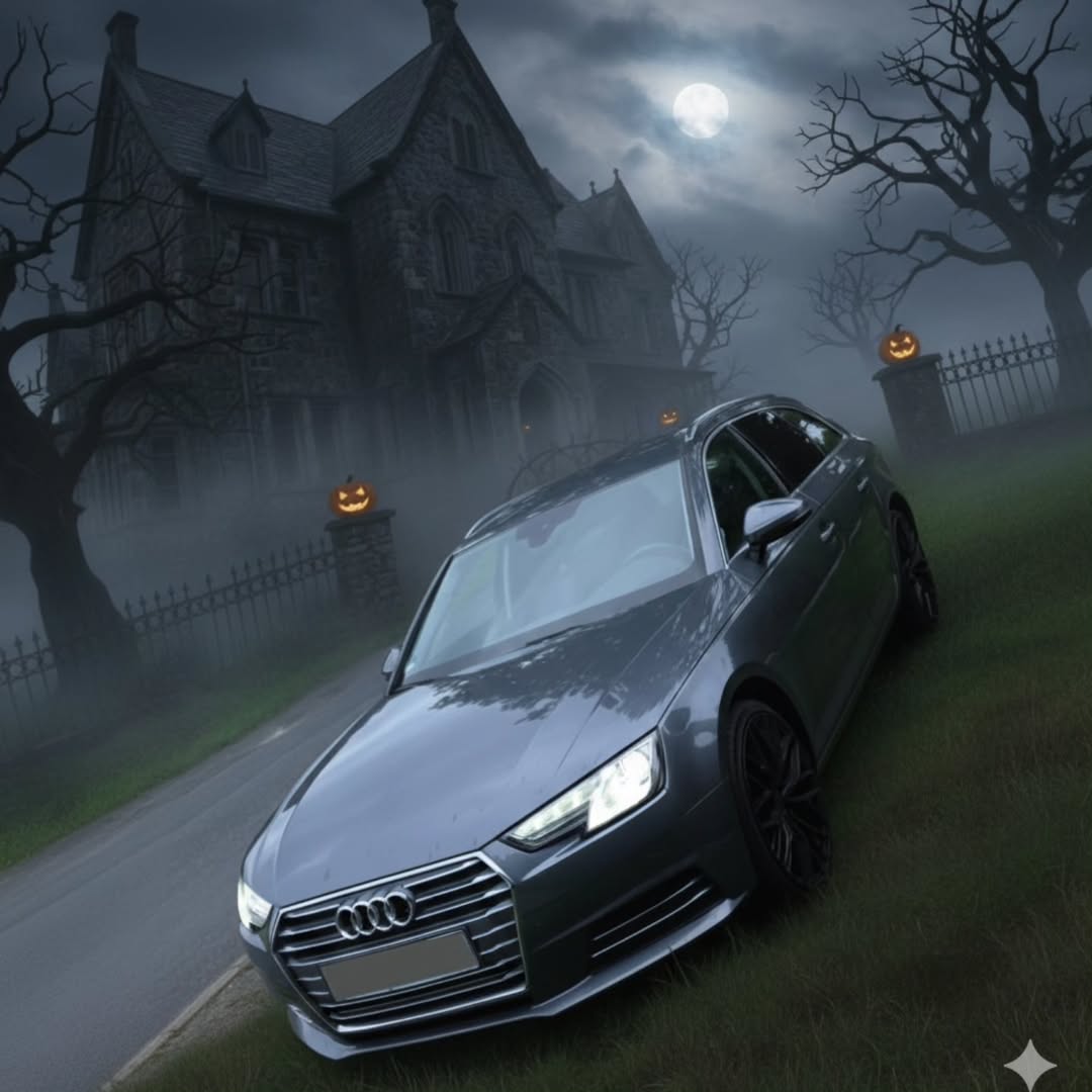Instagram post by @susyh1 for GASOLINAS. Caption reads: 🎃 ⠀⃝ ⠀⃝ ⠀⃝ ⠀⃝ㅤ 🕸️🕷️ ⁣⁣ #audi #a4 #avant #audia4....