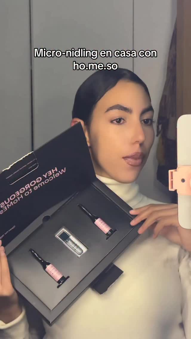 Instagram post by @gacela_beauty for Homeso Care. Caption reads: Micro-nidling in your home with your kit de....