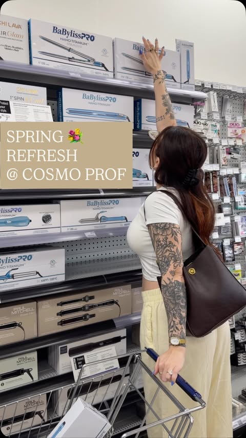 Instagram post by @theunorthodoxstylist for Cosmo Prof Beauty. Caption reads: [...] 🤍 Doing a full spring refresh at....