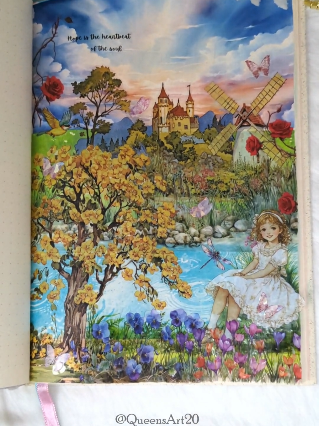 TikTok post by @queensart20 for eStarCase. Caption reads: [...] journaling & stationery supplies from....