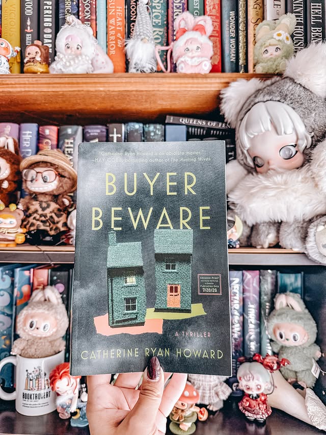 Instagram post by @bibliophile_nikki for Simon & Schuster. Caption reads: Q: Have you ever stayed in a house or hotel that....