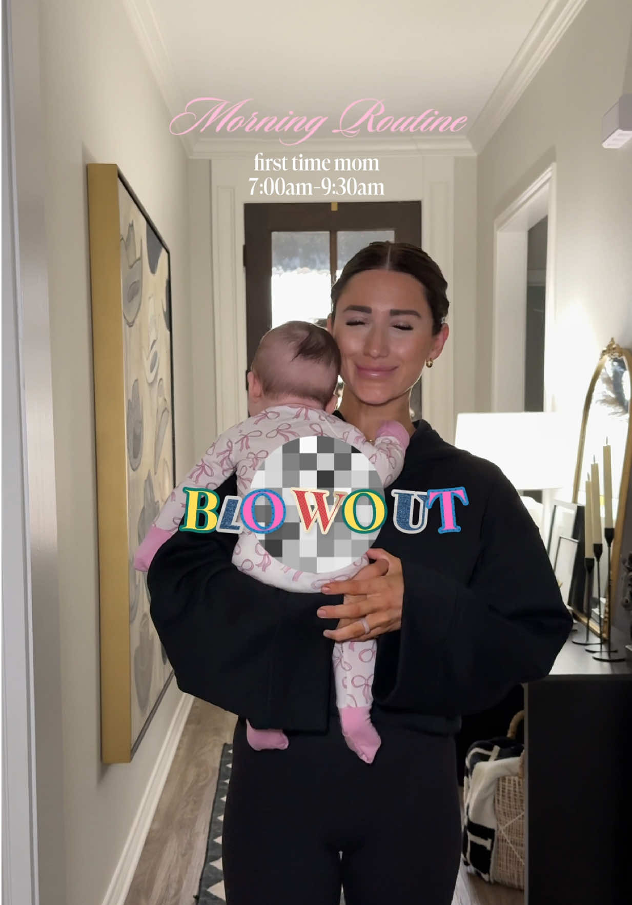 TikTok post by @darrahadams_ for BetterDaysCo. Caption reads: Morning Routine as a first time mom to a three....