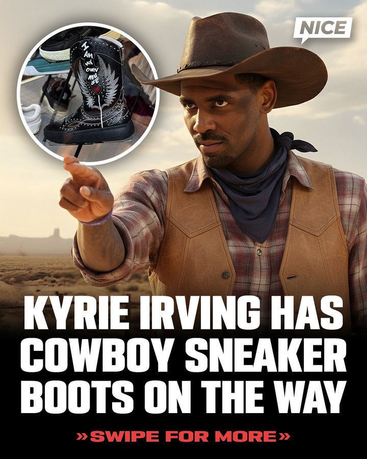 Instagram post by @kyrieswave for Nice Kicks. Caption reads: YEE (and I cannot stress this enough) HAW 🤠
Kyrie....