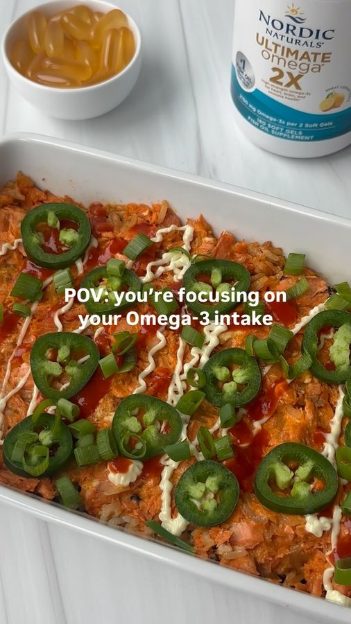 Instagram post by @lesswithlaur for Nordic Naturals. Caption reads: I try really hard to get in enough omega-3s in my....