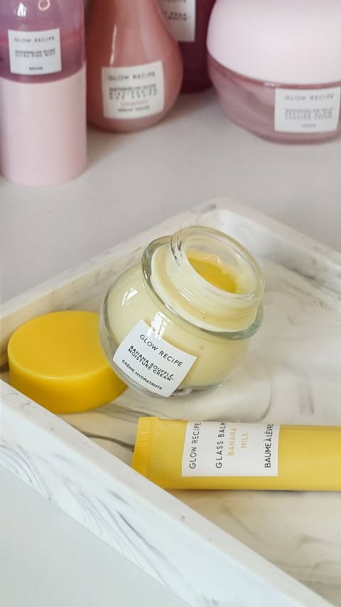 Instagram post by @selfcare_curated for Glow Recipe. Caption reads: [...] is this limited edition @glowrecipe Banana....