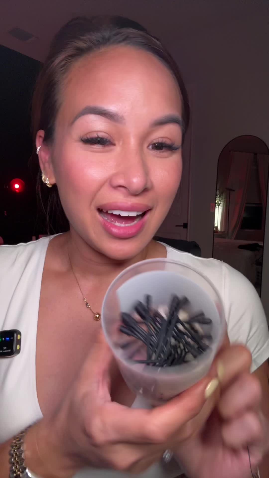 TikTok post by @jacklyndang for Burst Oral Care. Caption reads: @BURST Oral Care Black, expandable eucalyptus mint....