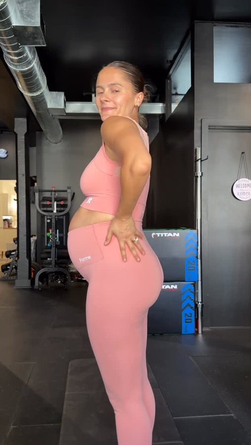 Instagram post by @tonedwithcristina for Forme. Caption reads: [...] women do during pregnancy. But my new....